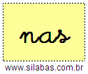 Silaba NAS em Letra Cursiva