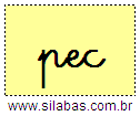 Silaba PEC em Letra Cursiva