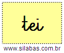 Silaba TEI em Letra Cursiva