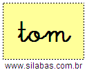 Silaba TOM em Letra Cursiva