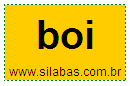 Sílaba BOI