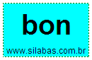 Sílaba Bon