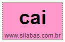 Sílaba Cai