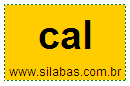 Sílaba Cal