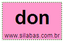 Sílaba DON