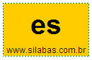 Sílaba Es