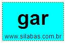 Sílaba Gar