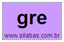 Sílaba GRE