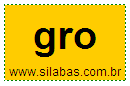 Sílaba Gro