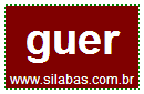 Sílaba Guer