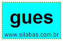 Silaba Complexa GUES