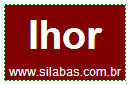 Silaba LHOR