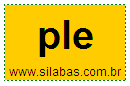 Silaba Complexa PLE