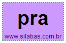 Sílaba PRA