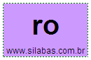 Sílaba RO