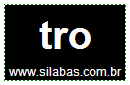 Sílaba TRO