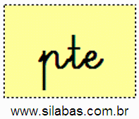 Sílaba PTE